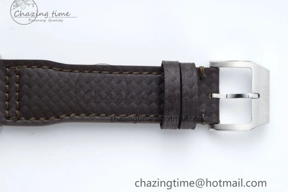 MIROTIME 0509 Pilot Chrono SS AZF 1:1 Best Edition Black Dial Orange Markers on Brown Leather Strap A EasyCare 7065